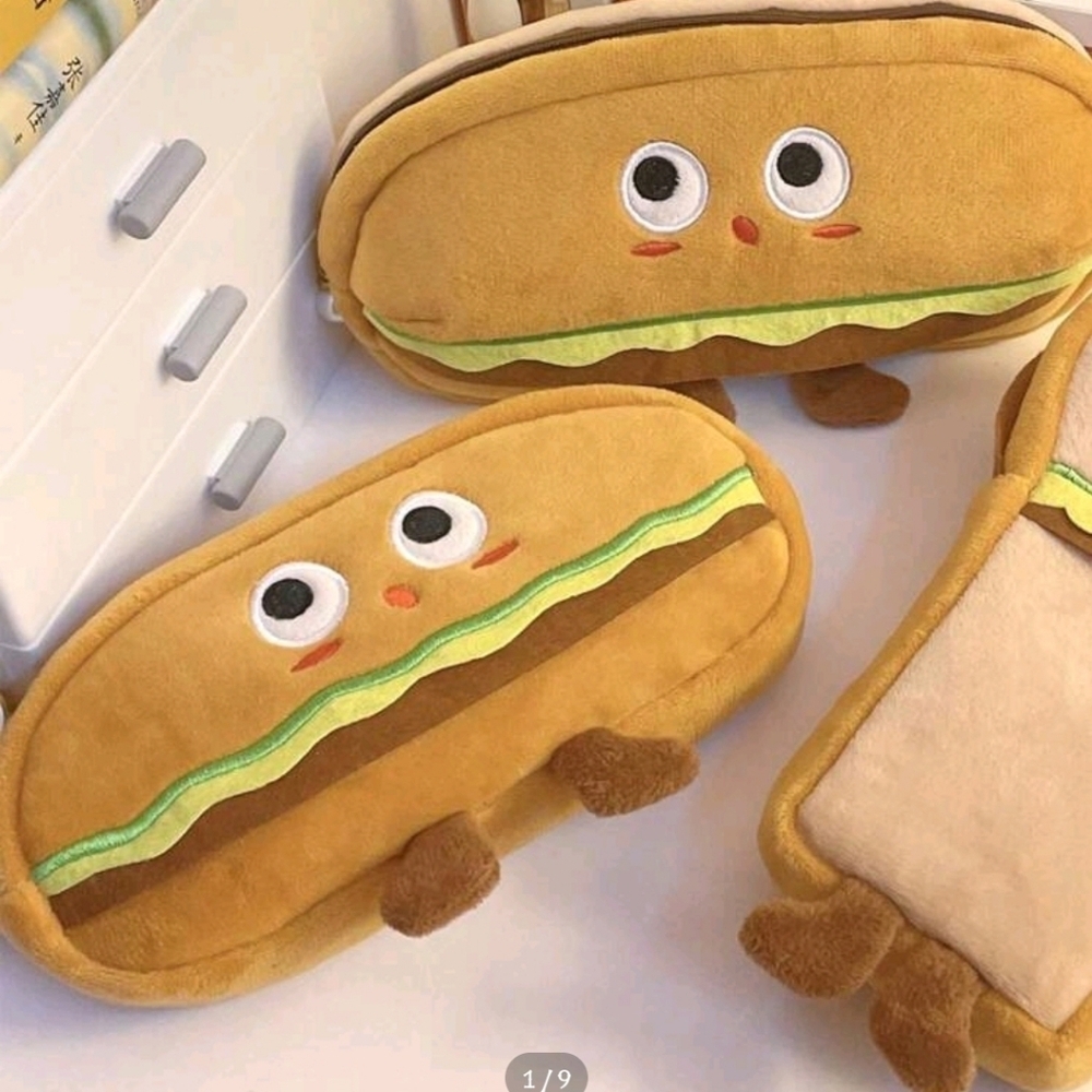 🤎▪️ Hamburger▪️shaped🍔 Pencil Case ✨️🤎